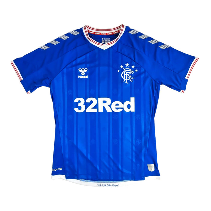 2019/20 Glasgow Rangers Home Football Shirt (M) Hummel # 9 Defoe - Football Finery - FF202433