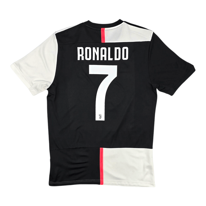 2019/20 Juventus Home Football Shirt (M) Adidas 7 Ronaldo - Football Finery - FF300946