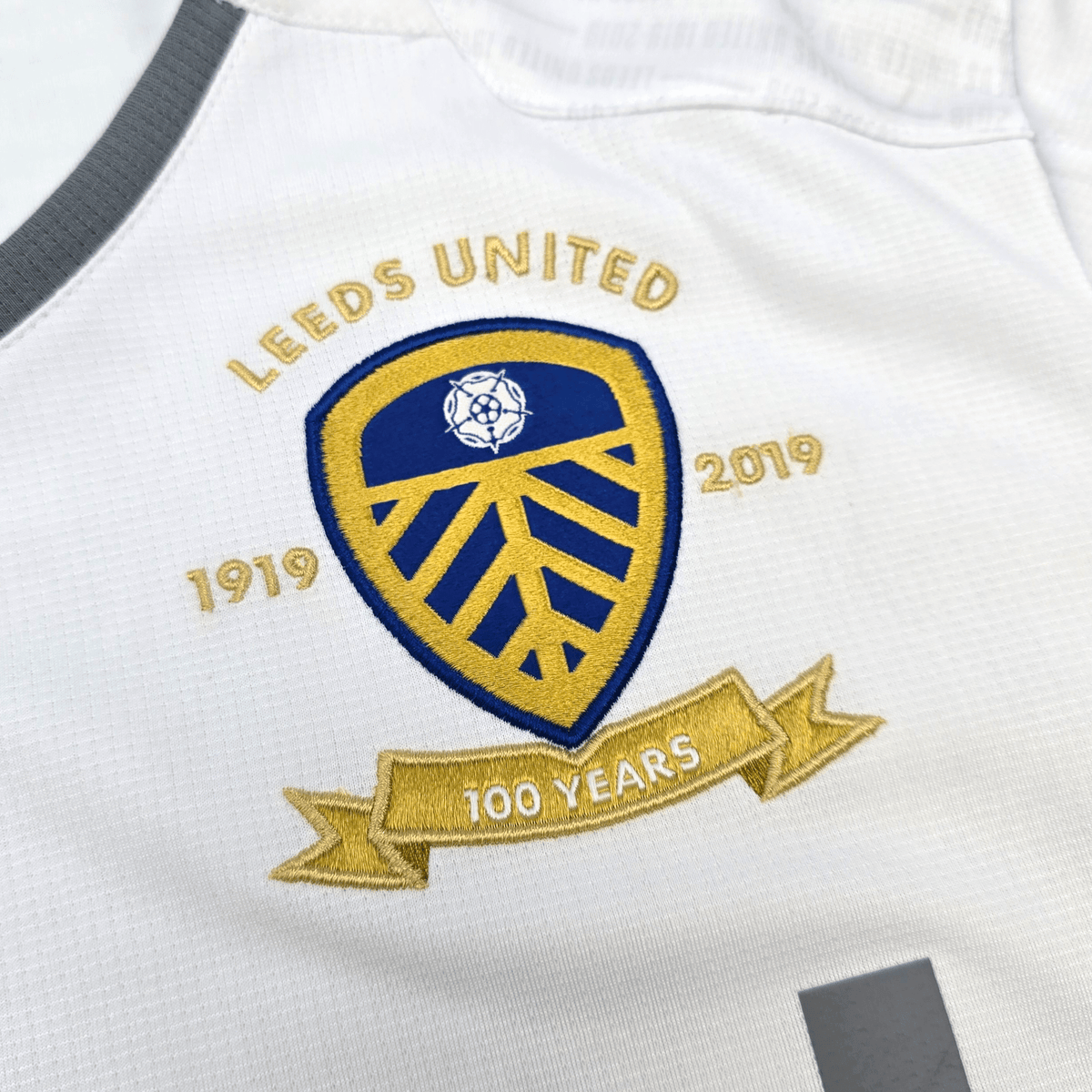 2019/20 Leeds United Home Football Shirt (L) Kappa 14 Nketiah (Centenary) - Football Finery - FF303729