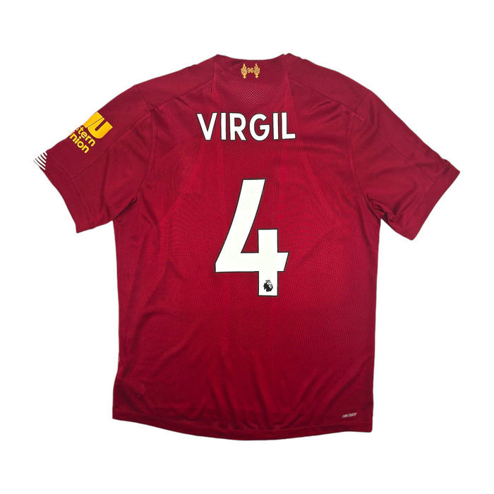 2019/20 Liverpool Home Football Shirt (M) New Balance #4 Virgil - Football Finery - FF204328