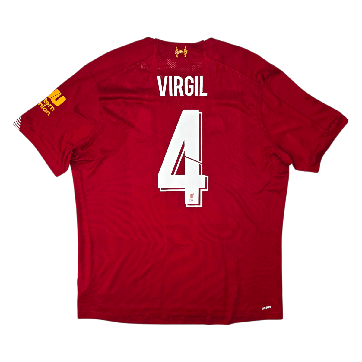 2019/20 Liverpool Home Football Shirt (XL) New Balance 4 Virgil - Football Finery - FF301087