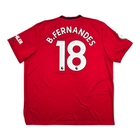 2019/20 Manchester United Home Football Shirt (2XL) Adidas 18 B.Fernandes - Football Finery - FF304304