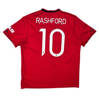 2019/20 Manchester United Home Football Shirt (XL) Adidas 10 Rashford - Football Finery - FF303972