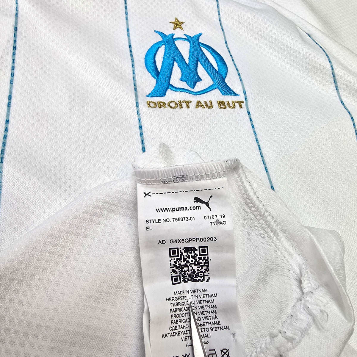 2019/20 Olympique Marseille Home Football Shirt (XL) Puma 10 Payet - Football Finery - FF305922