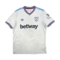 2019/20 West Ham United Away Football Shirt (XL) Umbro #41 Rice - Football Finery - FF300450