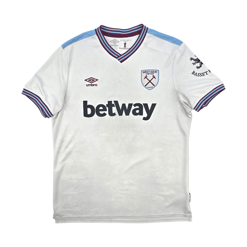 2019/20 West Ham United Away Football Shirt (XL) Umbro #41 Rice - Football Finery - FF300450