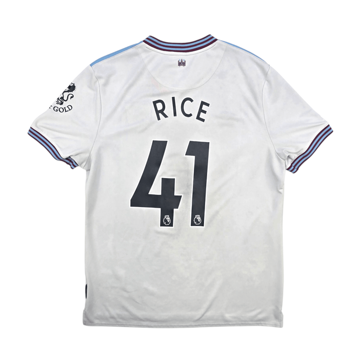 2019/20 West Ham United Away Football Shirt (XL) Umbro #41 Rice - Football Finery - FF300450