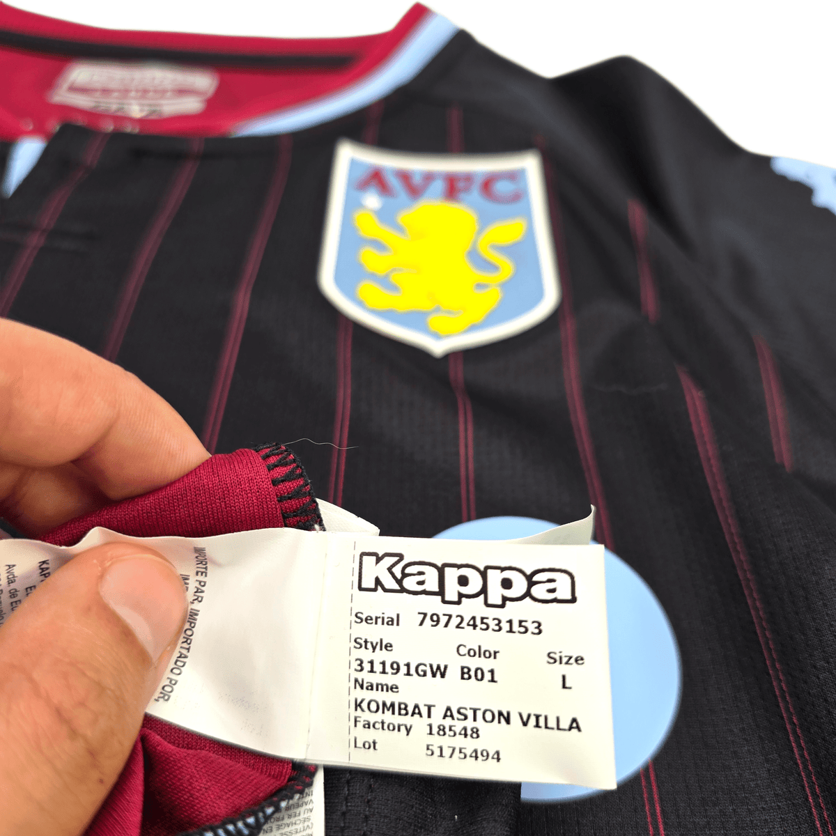 2020/21 Aston Villa Away Football Shirt (L) Kappa 10 Grealish - Football Finery - FF302124