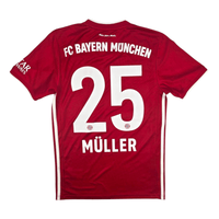 2020/21 Bayern Munich Home Football Shirt (S) Adidas 25 Muller - Football Finery - FF300657