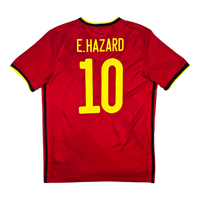 2020/21 Belgium Home Football Shirt (M) Adidas 10 Hazard - Football Finery - FF301831
