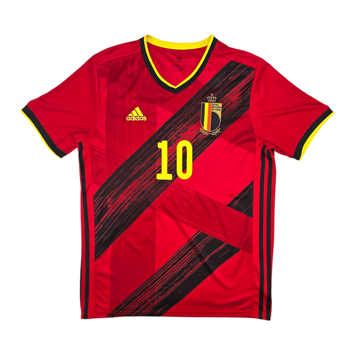 2020/21 Belgium Home Football Shirt (M) Adidas 10 Hazard - Football Finery - FF301831