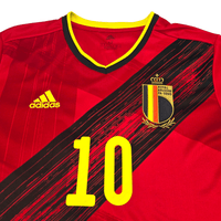 2020/21 Belgium Home Football Shirt (M) Adidas 10 Hazard - Football Finery - FF301831