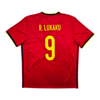 2020/21 Belgium Home Football Shirt (XL) Adidas 9 Lukaku (BNWTs) - Football Finery - FF303628