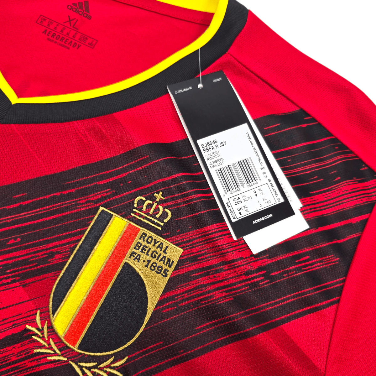 2020/21 Belgium Home Football Shirt (XL) Adidas 9 Lukaku (BNWTs) - Football Finery - FF303628