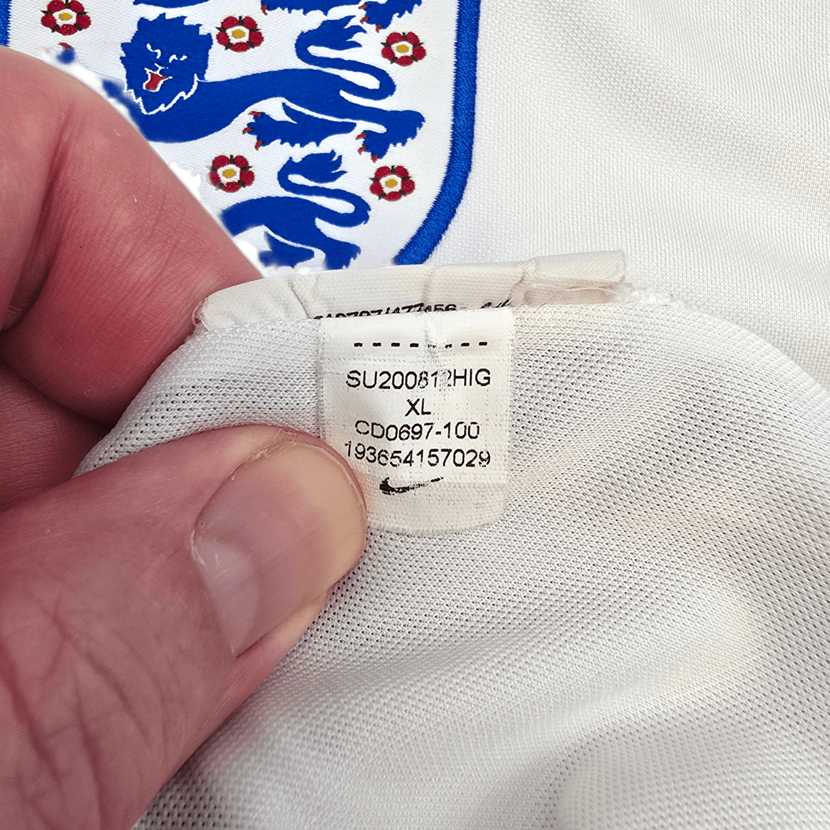 2020/21 England Home Football Shirt (XL) Nike 26 Bellingham - Football Finery - FF303927