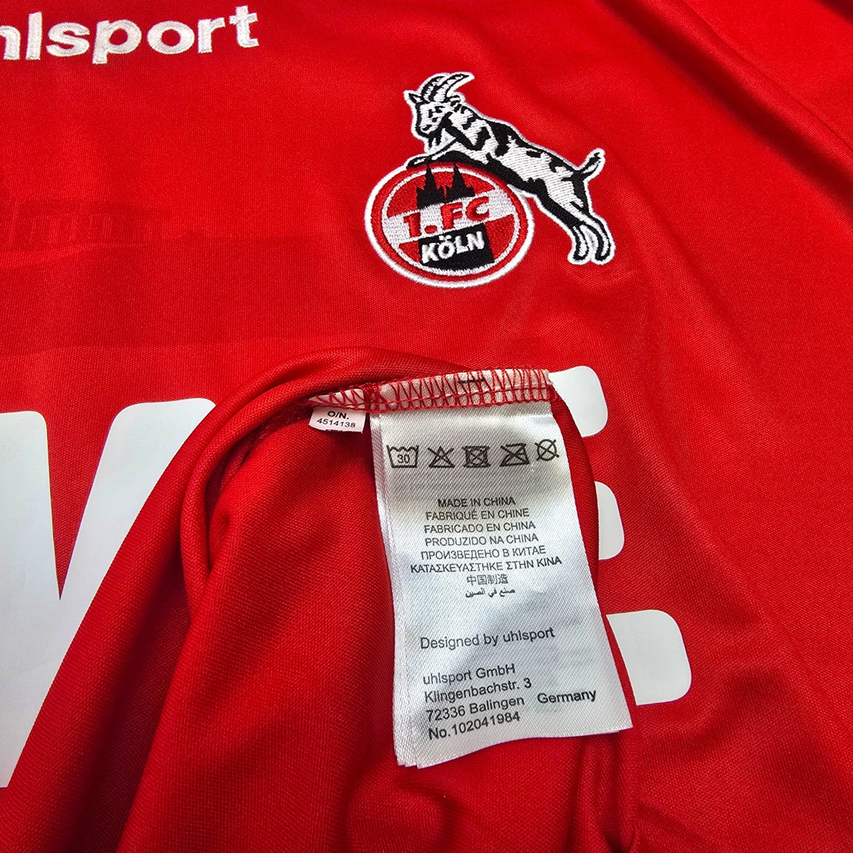 2020/21 FC Köln Away Football Shirt (L) Uhlsport 13 Uth - Football Finery - FF305879