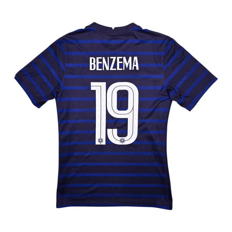 2020/21 France Home Football Shirt (S) Nike 19 Benzema - Football Finery - FF303853