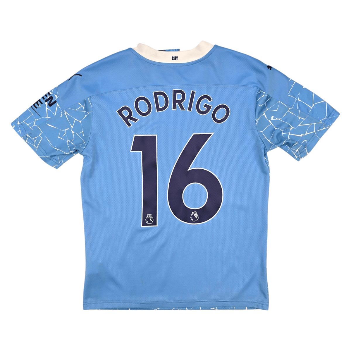 2020/21 Manchester City Home Football Shirt (S) Puma 16 Rodrigo - Football Finery - FF301826
