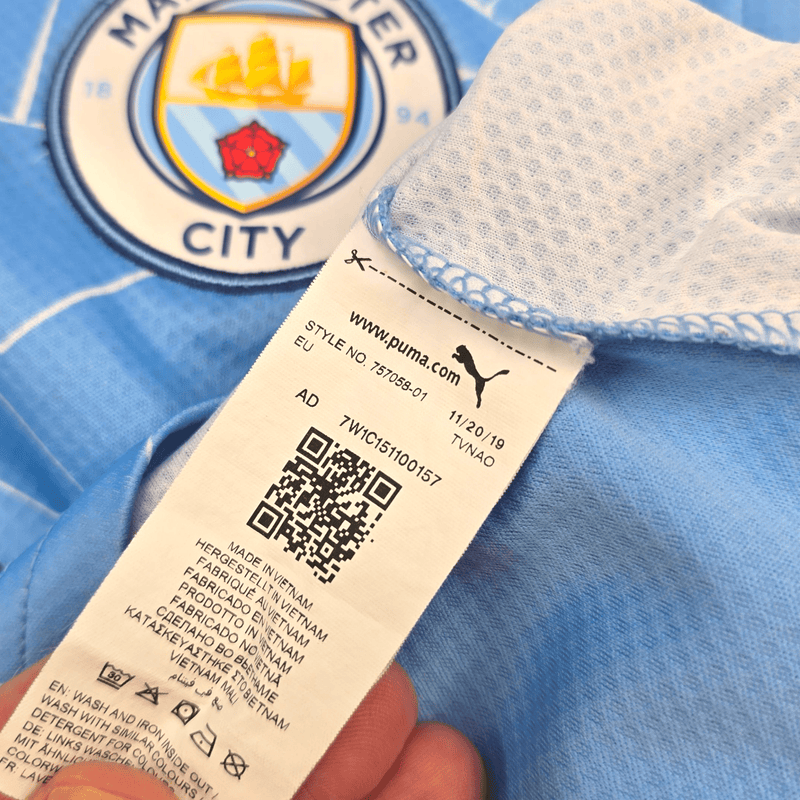 2020/21 Manchester City Home Football Shirt (S) Puma 16 Rodrigo - Football Finery - FF301826
