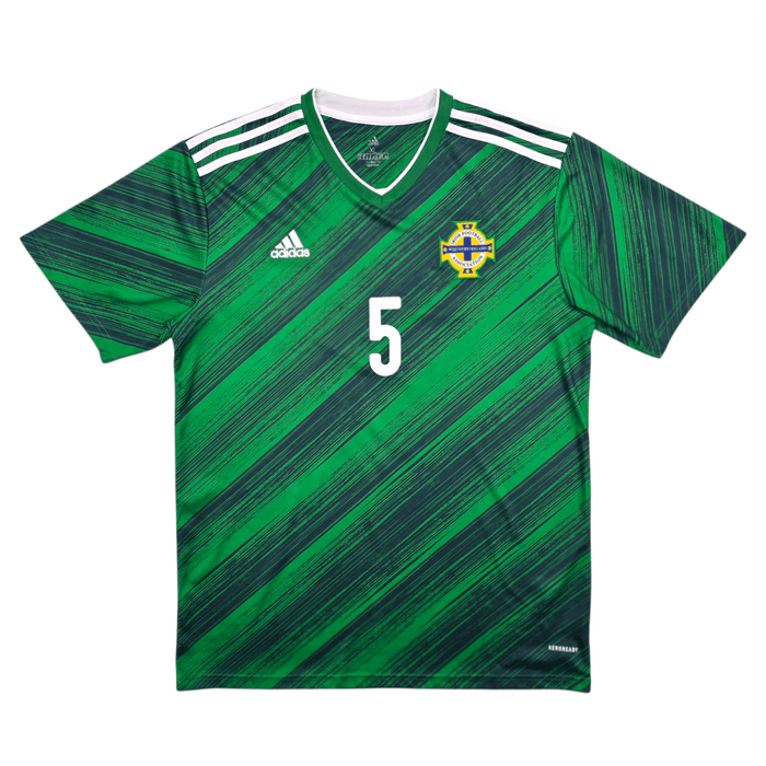 2020/21 Northern Ireland Home Football Shirt (XL) Adidas 5 Evans - Football Finery - FF303347