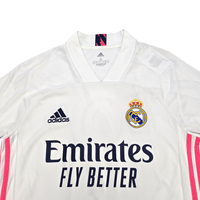 2020/21 Real Madrid Home Football Shirt (S) Adidas 9 Benzema - Football Finery - FF301113