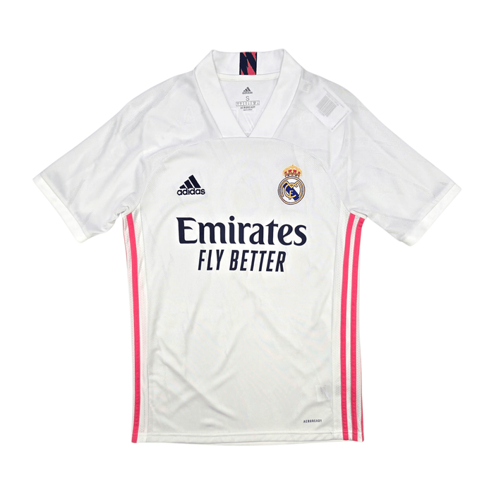 2020/21 Real Madrid Home Football Shirt (S) Adidas 9 Benzema - Football Finery - FF301113