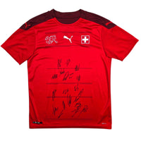 2020/21 Switzerland Home Football Shirt (M) Puma (Squad Signed) - Football Finery - FF304486