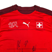 2020/21 Switzerland Home Football Shirt (M) Puma (Squad Signed) - Football Finery - FF304486