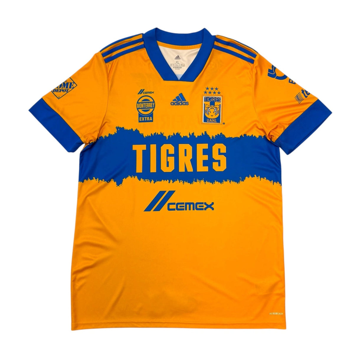 2020/21 Tigres Home Football Shirt (XL) Adidas - Football Finery - FF305190