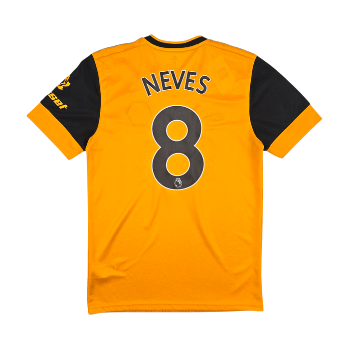 2020/21 Wolverhampton Wanderers Home Football Shirt (S) Adidas 8 Neves - Football Finery - FF301838