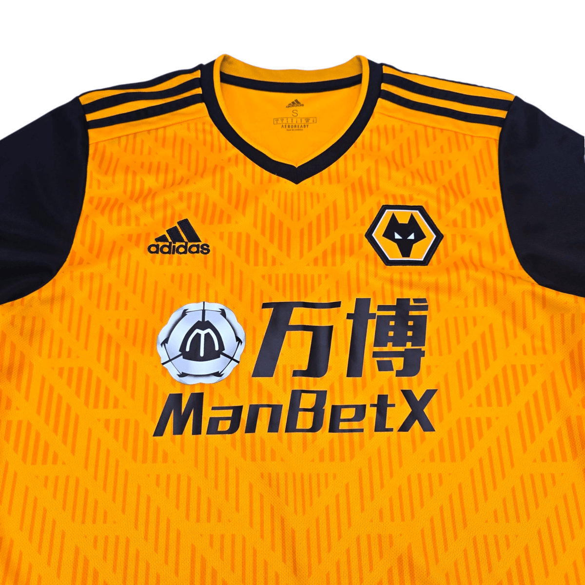 2020/21 Wolverhampton Wanderers Home Football Shirt (S) Adidas 8 Neves - Football Finery - FF301838
