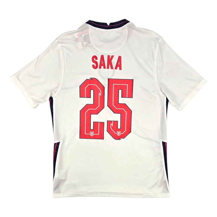 2020/22 England Home Football Shirt (M) Nike 25 Saka - Football Finery - FF301417