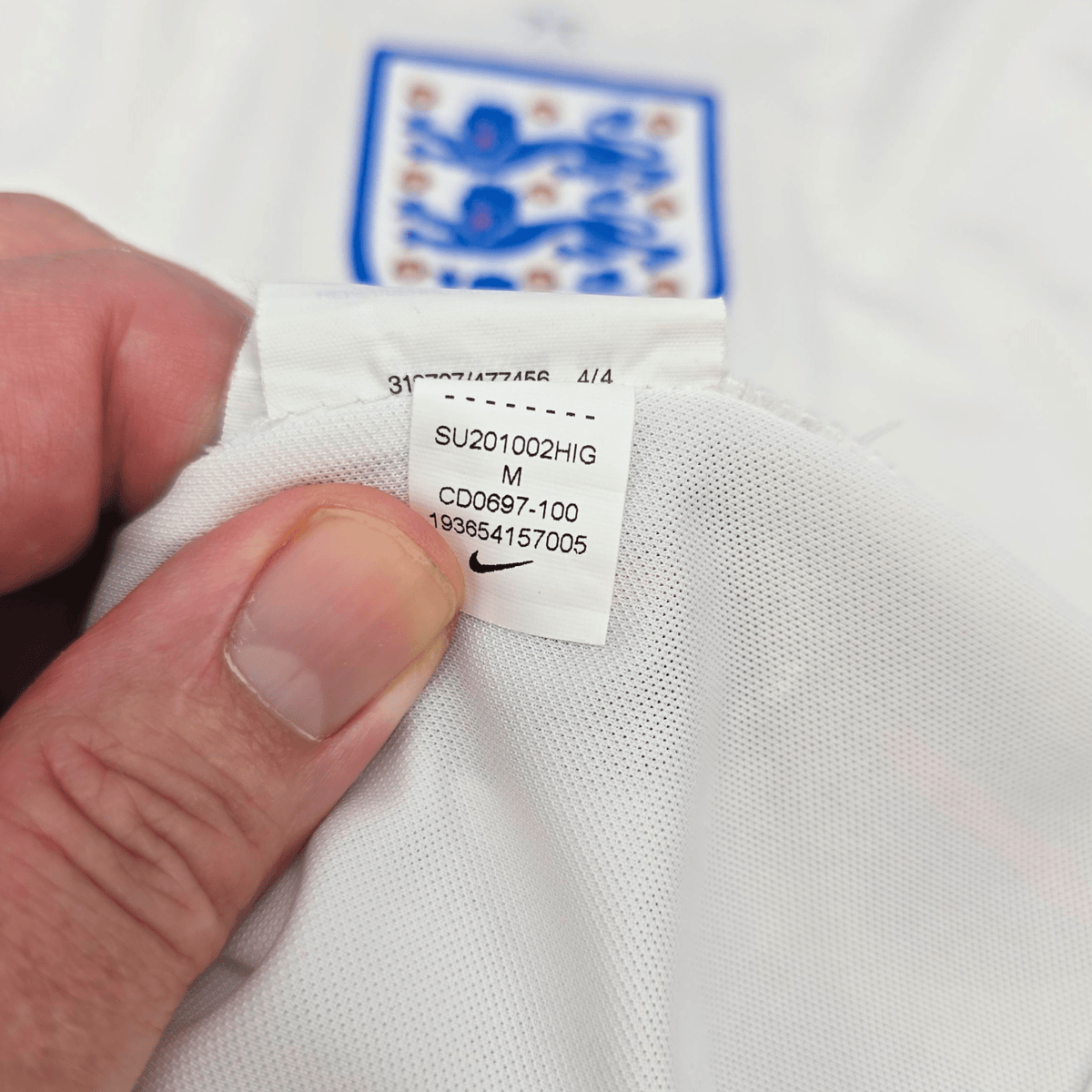 2020/22 England Home Football Shirt (M) Nike 25 Saka - Football Finery - FF301417