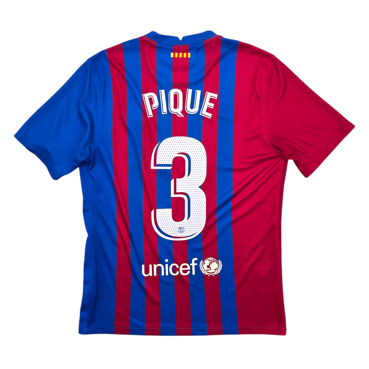 2021/22 Barcelona Home Football Shirt (M) Nike 3 Pique - Football Finery - FF303859