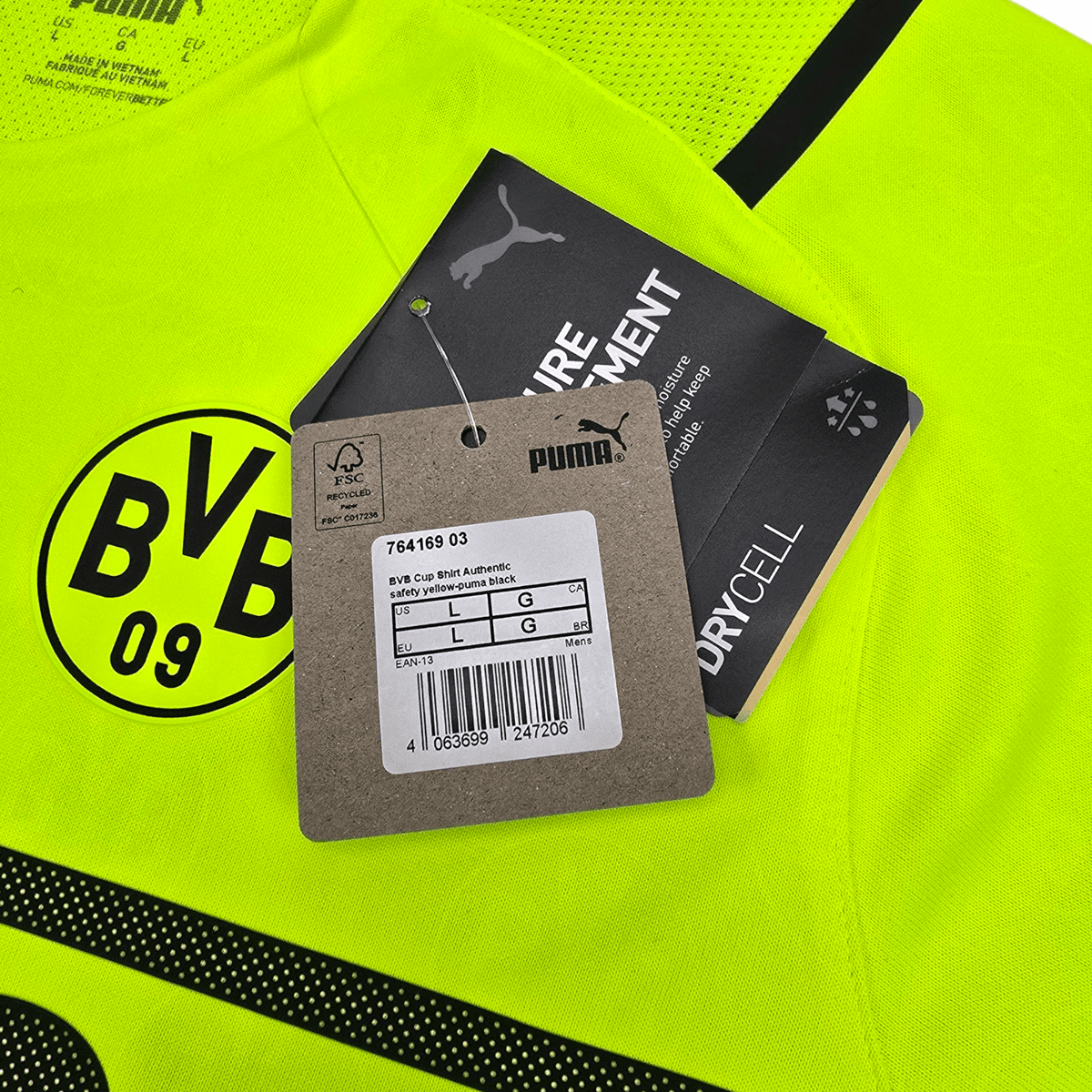 2021/22 Dortmund Home Football Shirt (L) Puma #9 Halland (Cup) - Football Finery - FF300141
