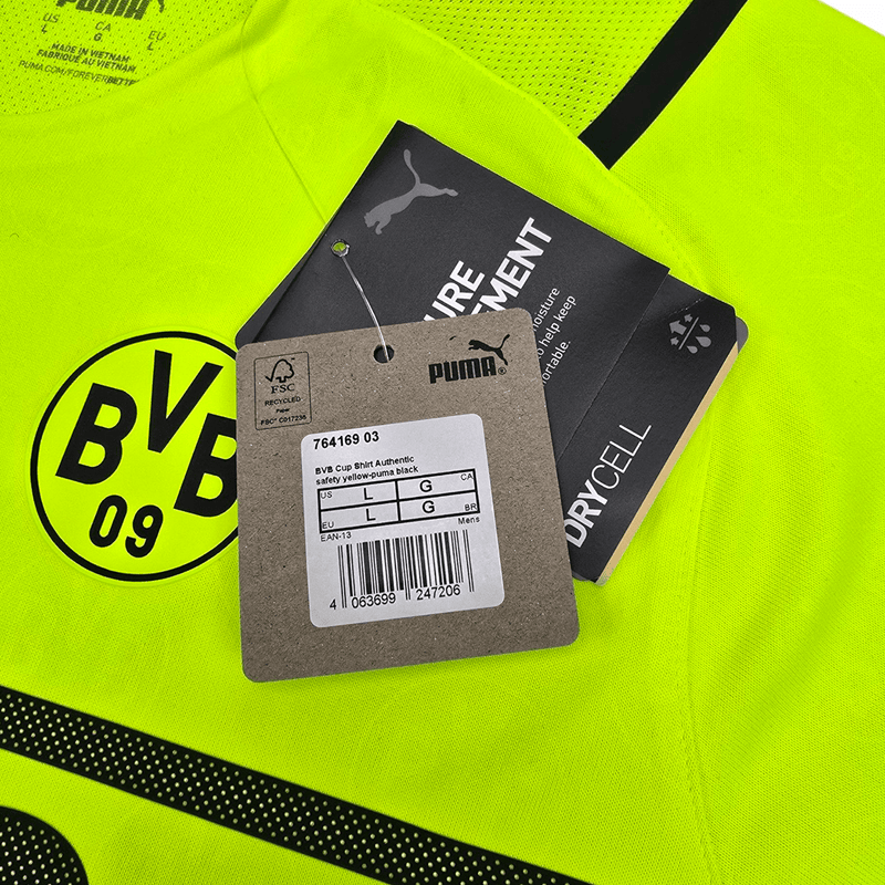2021/22 Dortmund Home Football Shirt (L) Puma #9 Halland (Cup) - Football Finery - FF300141