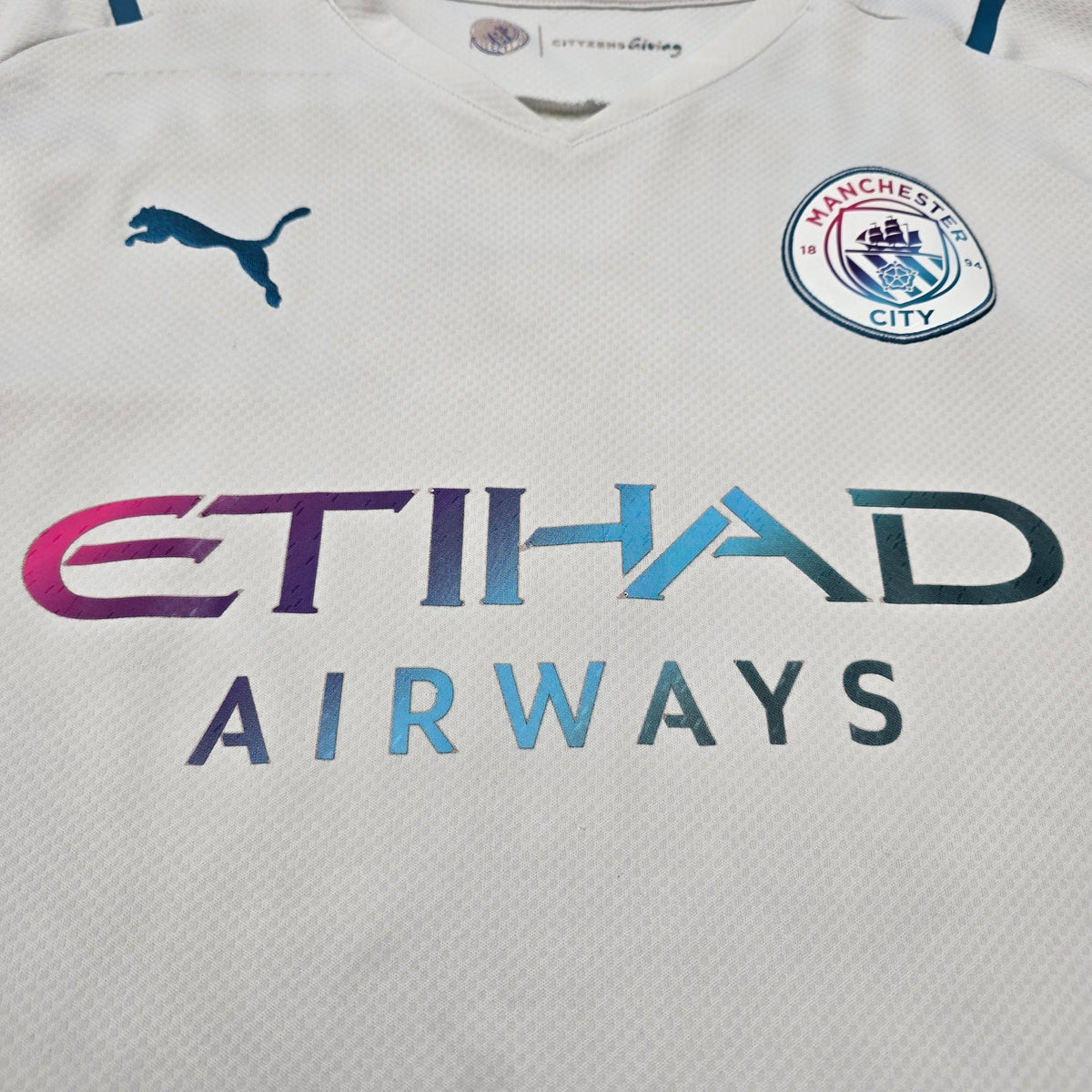2021/22 Manchester City Away Football Shirt (M) Puma - Football Finery - FF303707
