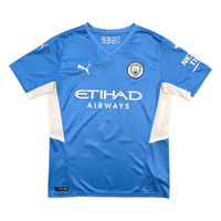 2021/22 Manchester City Home Football Shirt (M) Puma 10 Grealish - Football Finery - FF303778