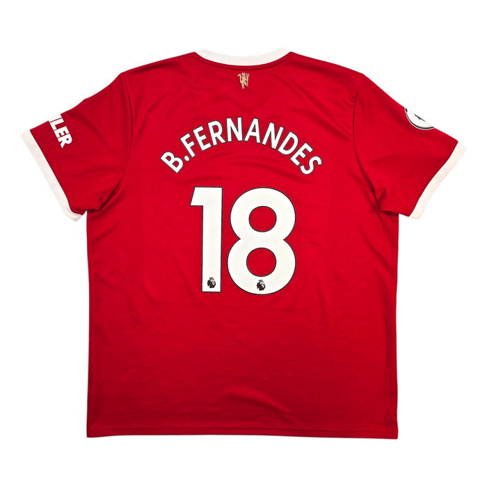2021/22 Manchester United Home Football Shirt (2XL) Adidas 18 B.Fernandes - Football Finery - FF304303
