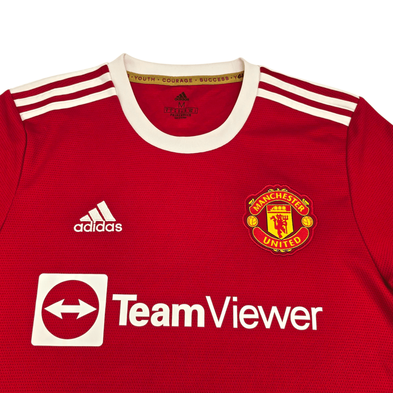 2021/22 Manchester United Home Football Shirt (M) Adidas 7 Ronaldo - Football Finery - FF302446