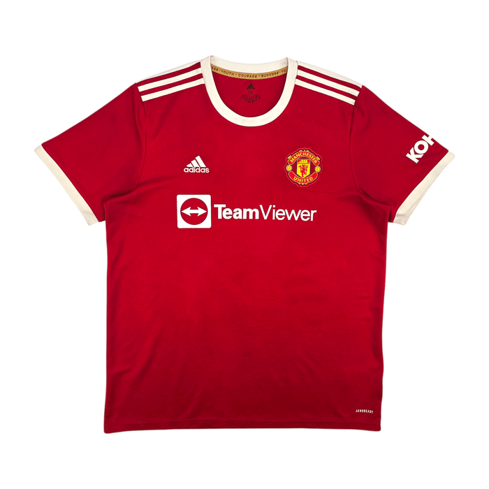 2021/22 Manchester United Home Football Shirt (XL) Adidas 7 Ronaldo - Football Finery - FF303292