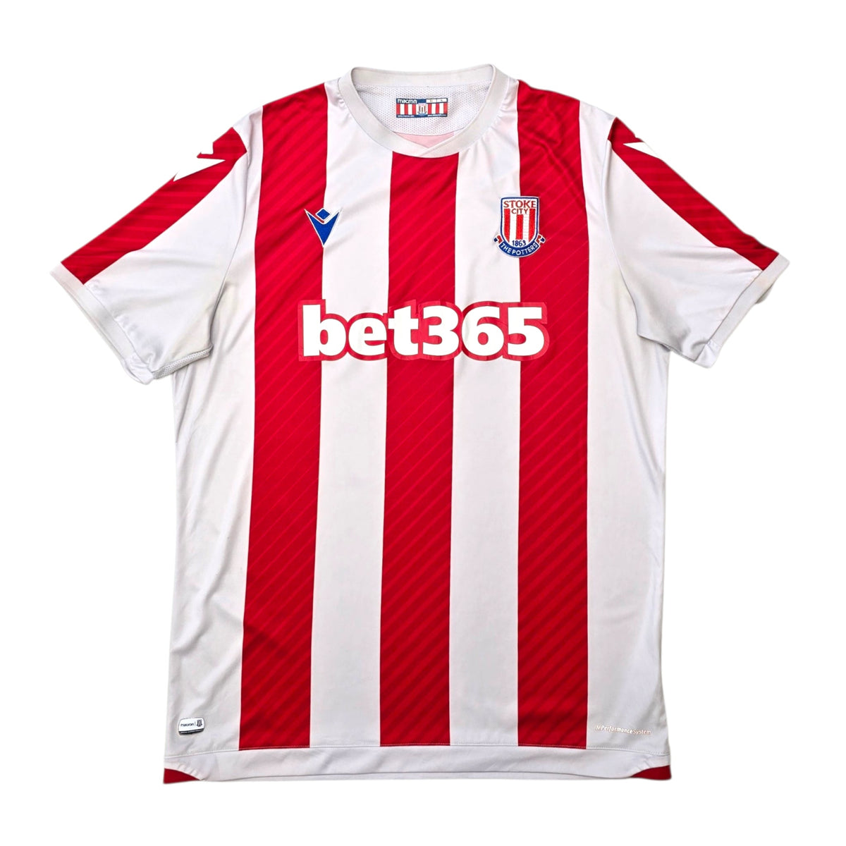 2021/22 Stoke City Home Football Shirt (XL) Macron - Football Finery - FF304861