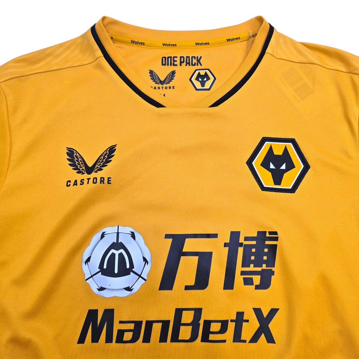 2021/22 Wolverhampton Wanderers Home Football Shirt (M) Castore 7 Neto - Football Finery - FF303244