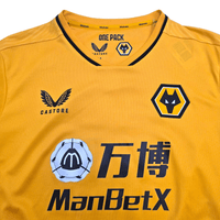 2021/22 Wolverhampton Wanderers Home Football Shirt (M) Castore 7 Neto - Football Finery - FF303244