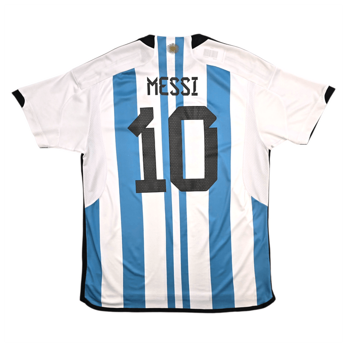 2022/23 Argentina Home Football Shirt (2XL) Adidas 10 Messi - Football Finery - FF303276