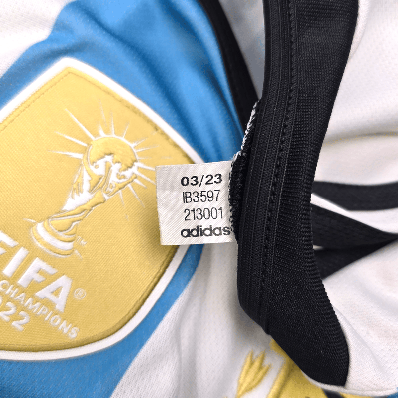 2022/23 Argentina Home Football Shirt (L) Adidas 10 Messi - Football Finery - FF302491