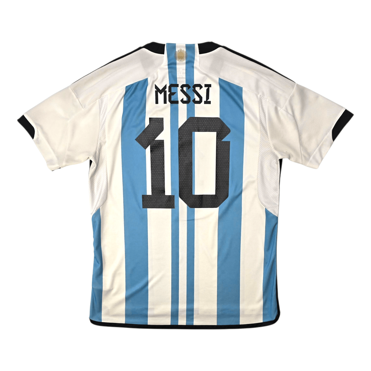 2022/23 Argentina Home Football Shirt (L) Adidas 10 Messi - Football Finery - FF302491