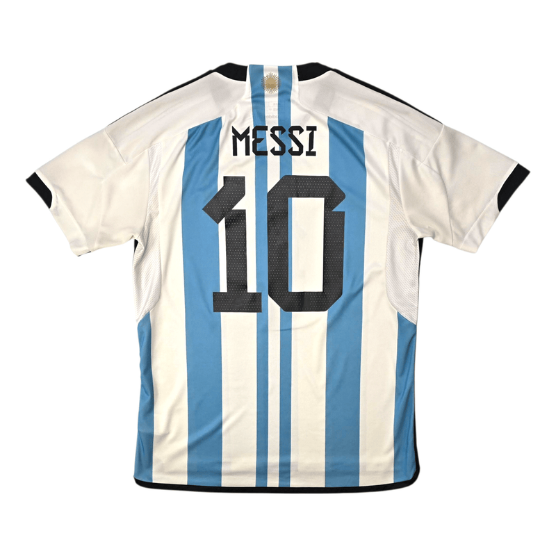 2022/23 Argentina Home Football Shirt (L) Adidas 10 Messi - Football Finery - FF302491
