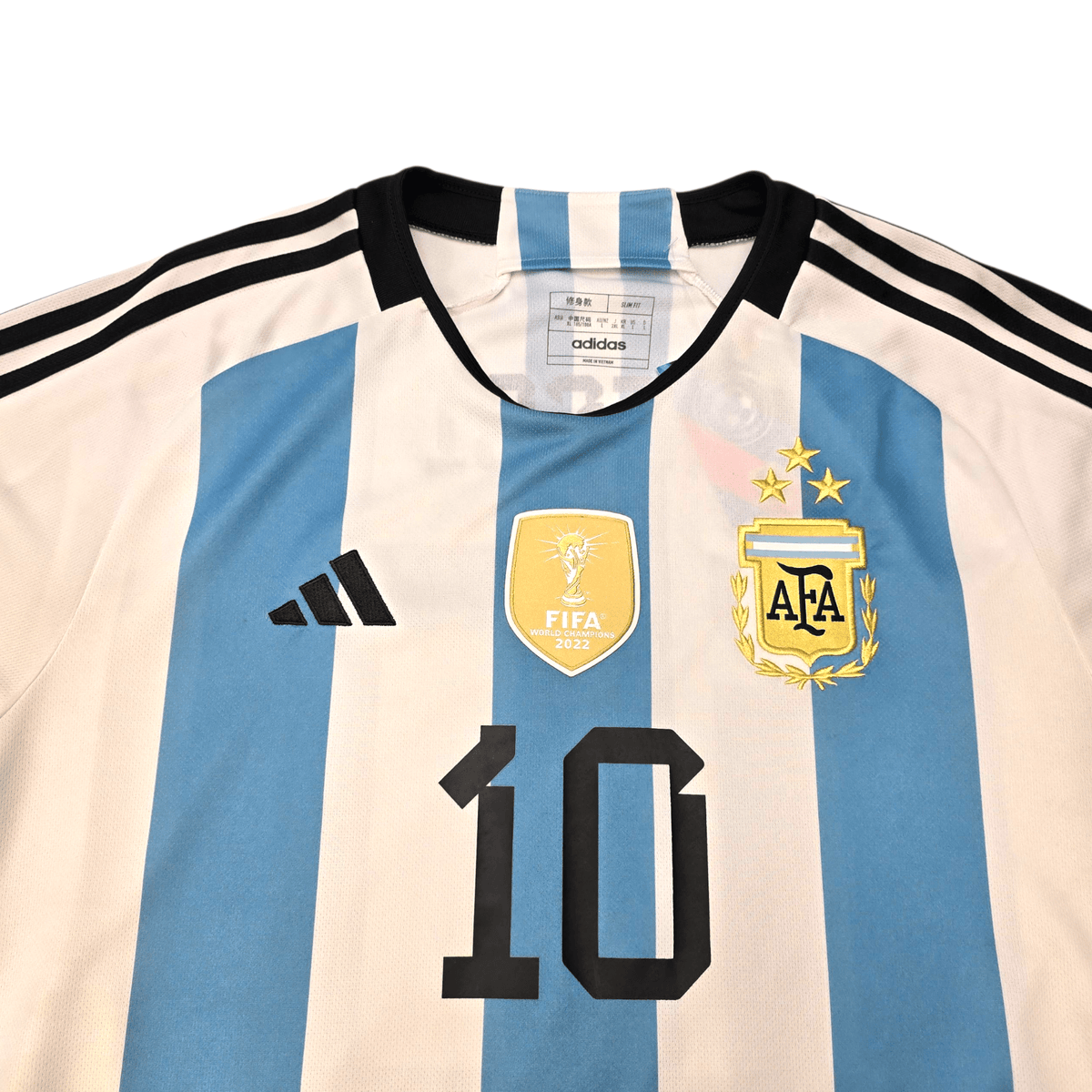 2022/23 Argentina Home Football Shirt (L) Adidas 10 Messi - Football Finery - FF302491
