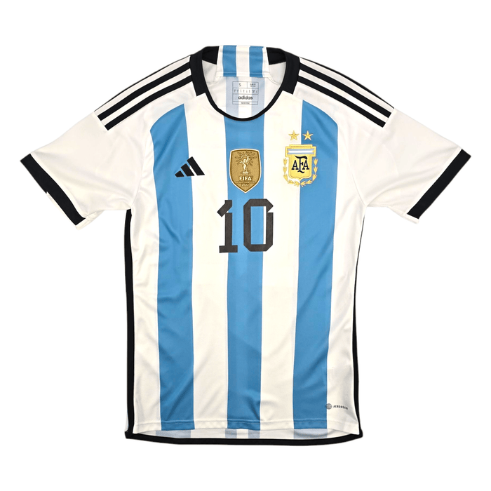 2022/23 Argentina Home Football Shirt (S) Adidas 10 Messi - Football Finery - FF300960